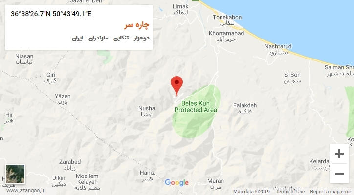 روستای چاره سر بر روی نقشه