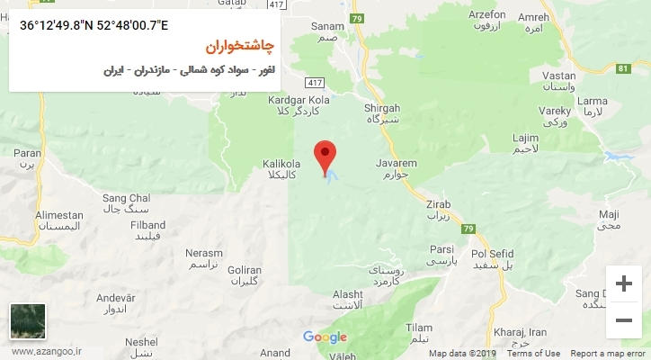 روستای چاشتخواران بر روی نقشه