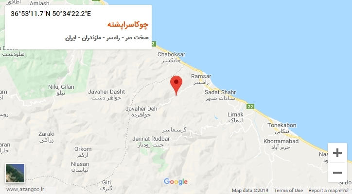 روستای چوکاسراپشته بر روی نقشه