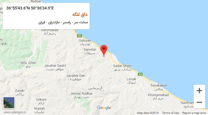 روستای داق لنگه بر روی نقشه