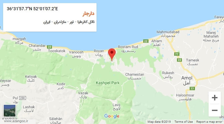 روستای دارجار بر روی نقشه