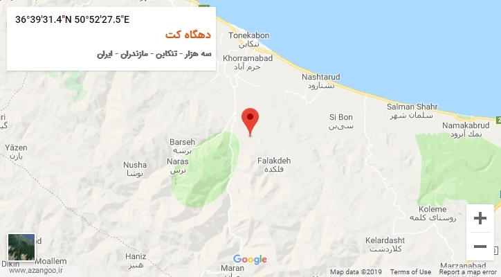 روستای دهگاه کت بر روی نقشه