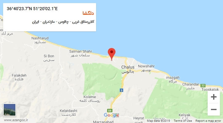 روستای دلگشا بر روی نقشه