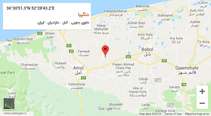 روستای دنگپیا بر روی نقشه