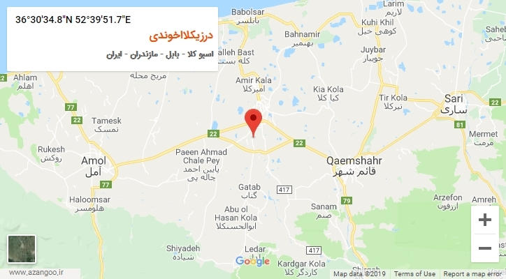 روستای درزیکلااخوندی بر روی نقشه
