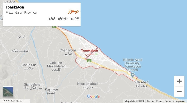 دهستان دوهزار بر روی نقشه