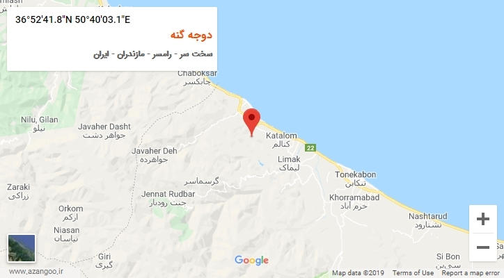 روستای دوجه گنه بر روی نقشه