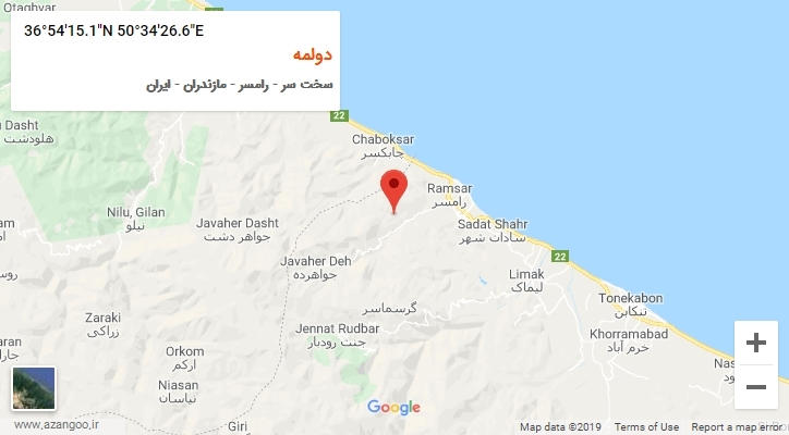 روستای دولمه بر روی نقشه