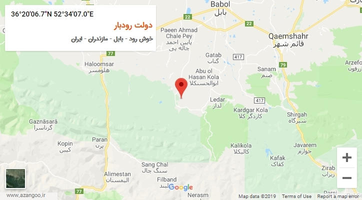 روستای دولت رودبار بر روی نقشه