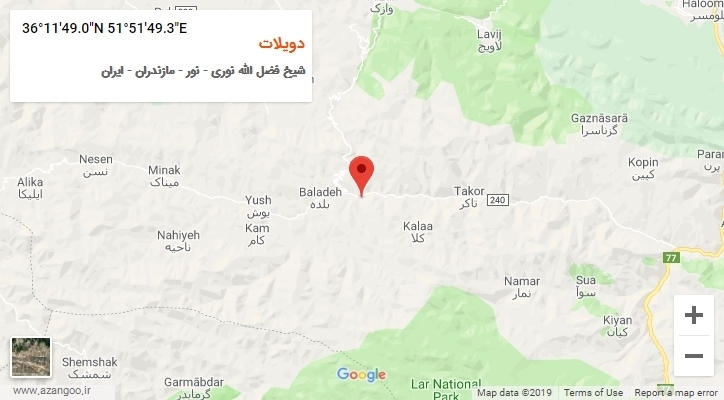 روستای دویلات بر روی نقشه