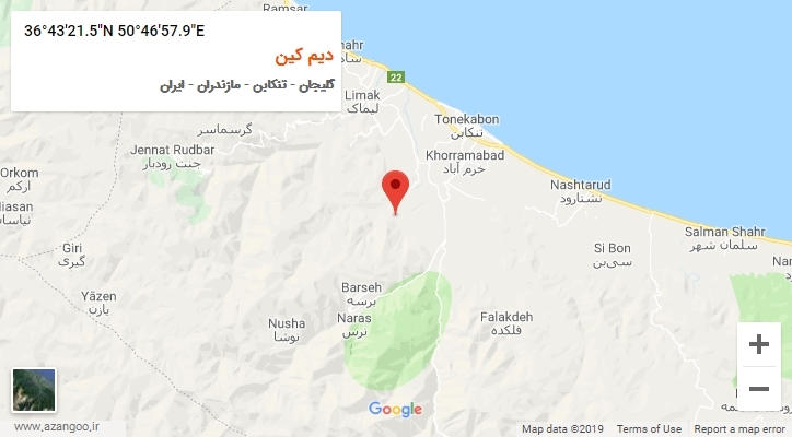 روستای دیم کین بر روی نقشه