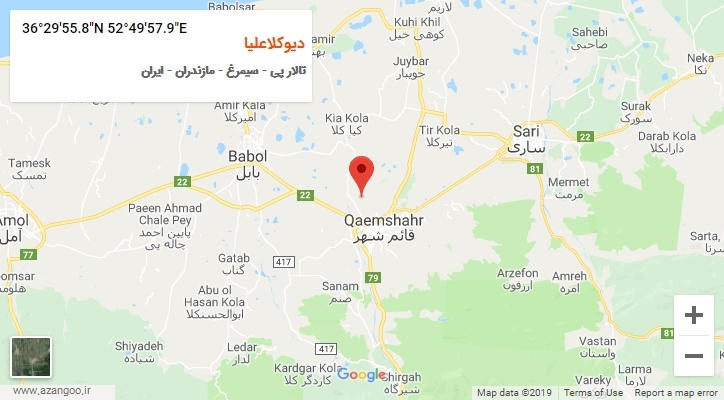 روستای دیوکلاعلیا بر روی نقشه