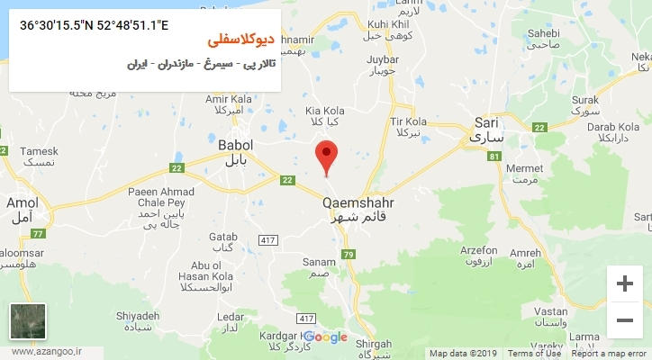 روستای دیوکلاسفلی بر روی نقشه