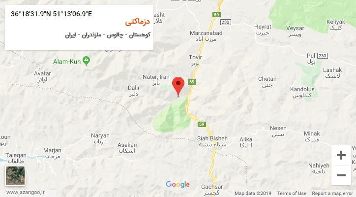 روستای دزماکتی بر روی نقشه
