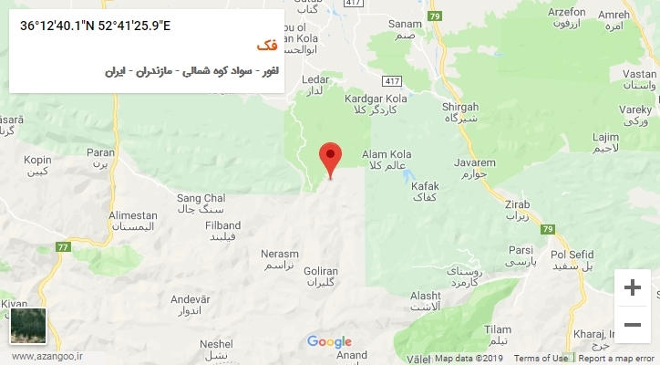 روستای فک بر روی نقشه