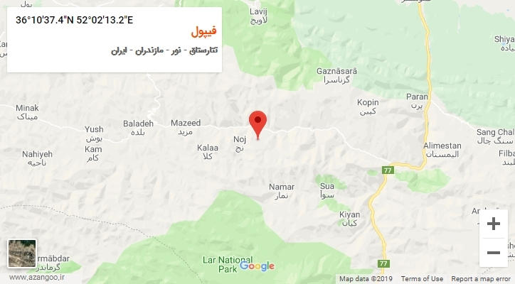 روستای فیپول بر روی نقشه
