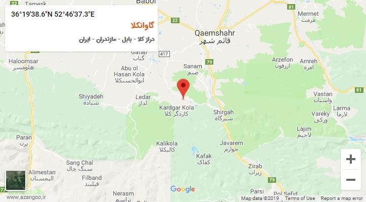 روستای گاوانکلا بر روی نقشه