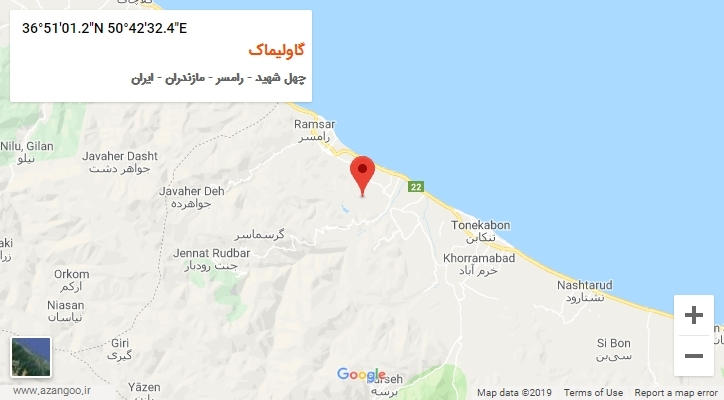 روستای گاولیماک بر روی نقشه