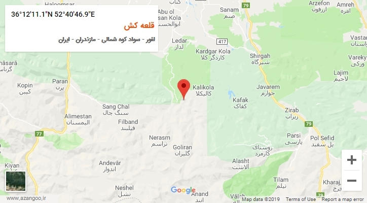 روستای قلعه کش بر روی نقشه