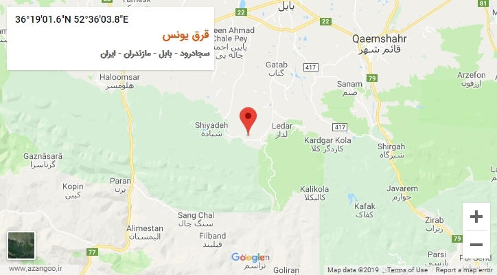 روستای قرق یونس بر روی نقشه