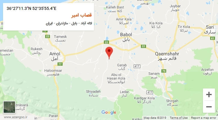 روستای قصاب امیر بر روی نقشه