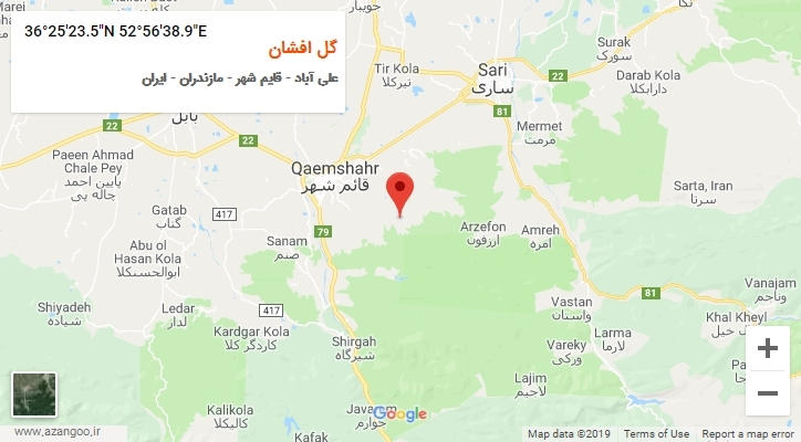 روستای گل افشان بر روی نقشه