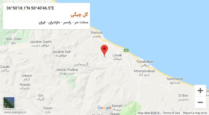 روستای گل چیگی بر روی نقشه