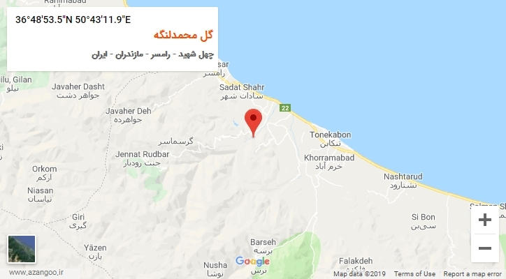 روستای گل محمدلنگه بر روی نقشه