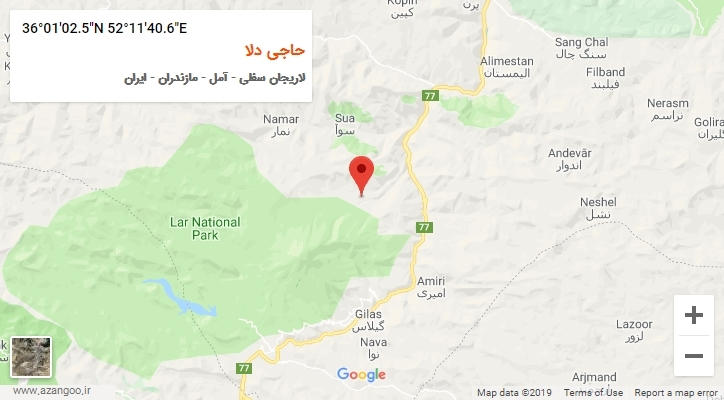 روستای حاجی دلا بر روی نقشه