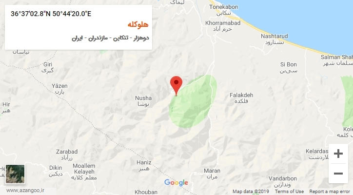 روستای هلوکله بر روی نقشه