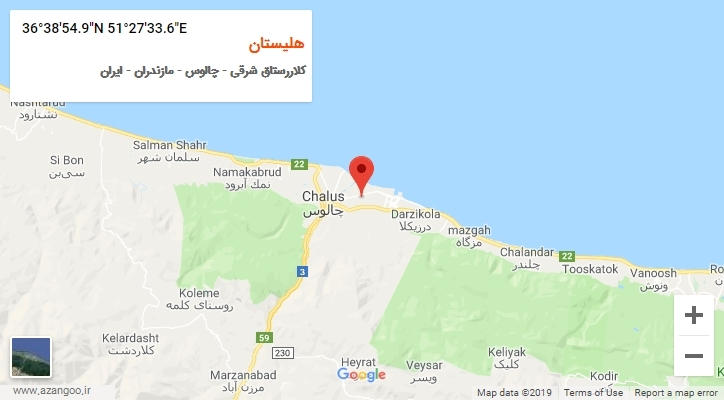 روستای هلیستان بر روی نقشه