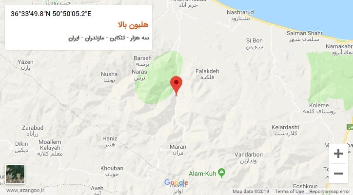 روستای هلیون بالا بر روی نقشه