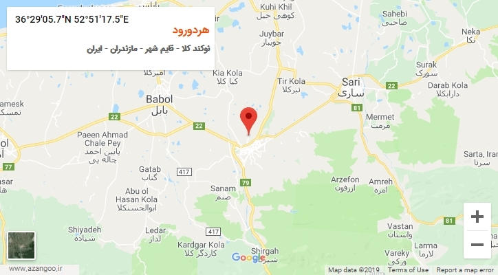 روستای هردورود بر روی نقشه
