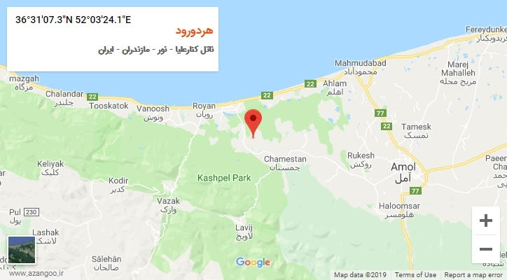 روستای هردورود بر روی نقشه