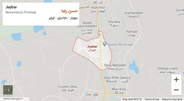 دهستان حسن رضا بر روی نقشه