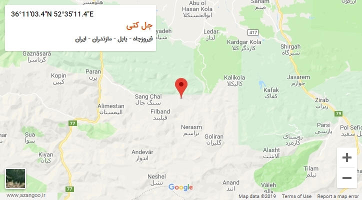 روستای جل کتی بر روی نقشه