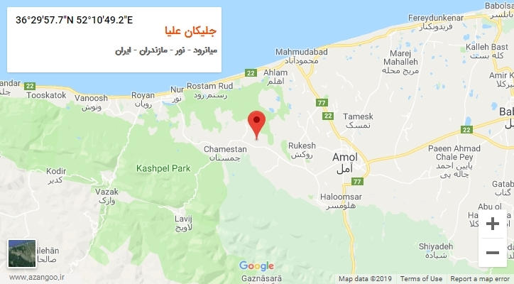 روستای جلیکان علیا بر روی نقشه