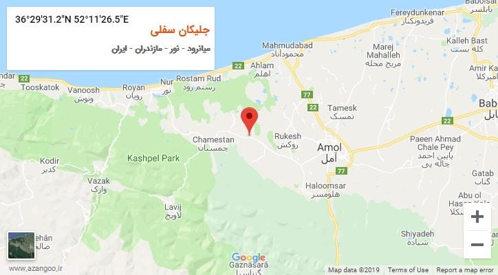 روستای جلیکان سفلی بر روی نقشه