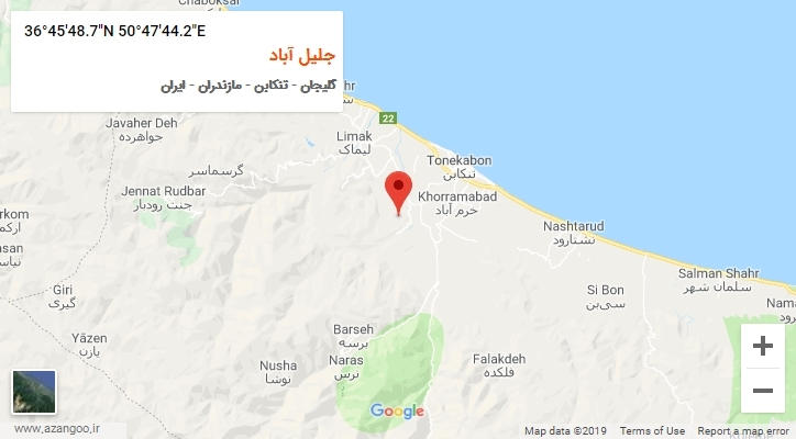 روستای جلیل آباد بر روی نقشه