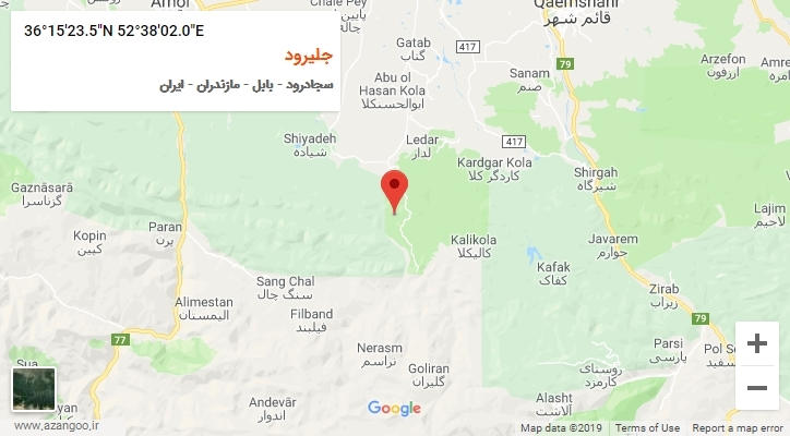 روستای جلیرود بر روی نقشه