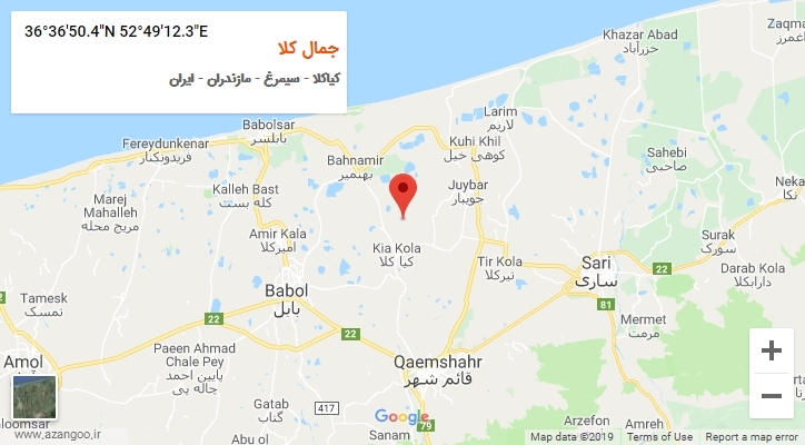 روستای جمال کلا بر روی نقشه