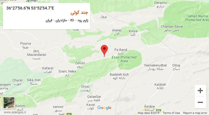 روستای جند کولی بر روی نقشه