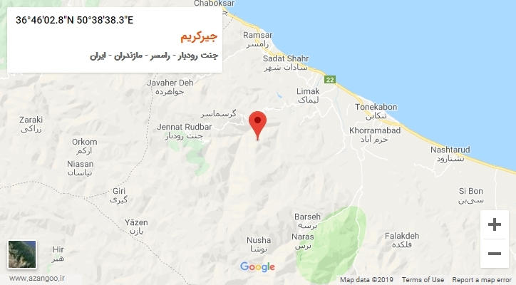 روستای جیرکریم بر روی نقشه