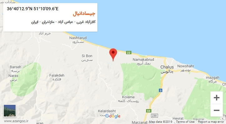 روستای جیسادانیال بر روی نقشه