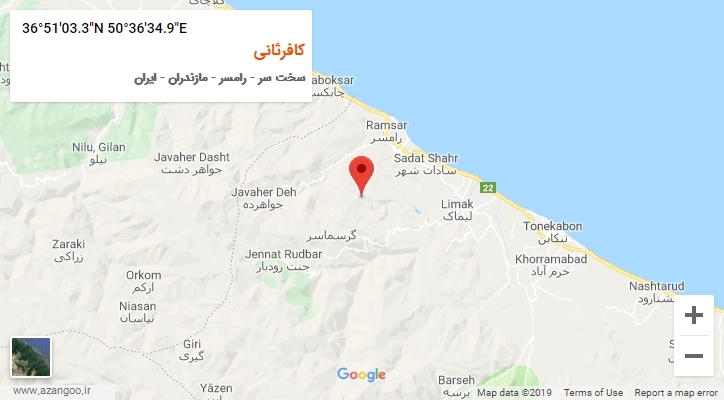 روستای کافرثانی بر روی نقشه