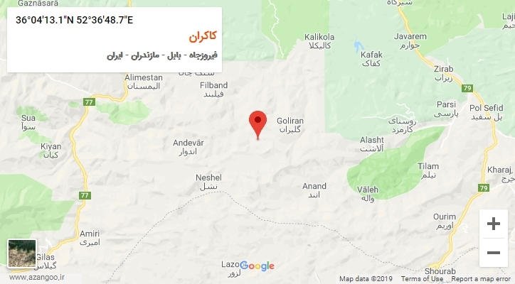روستای کاکران بر روی نقشه