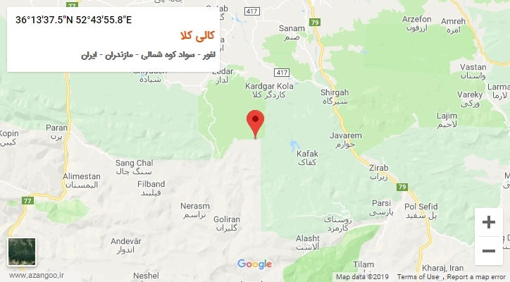 روستای کالی کلا بر روی نقشه