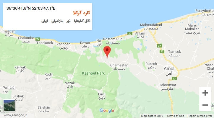 روستای کارد گرکلا بر روی نقشه