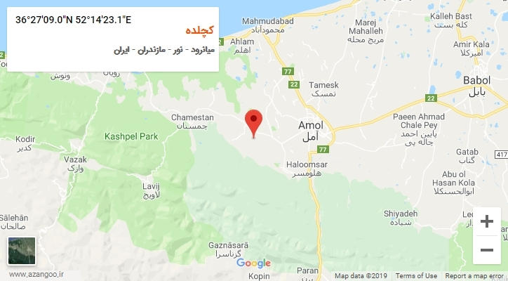 روستای کچلده بر روی نقشه