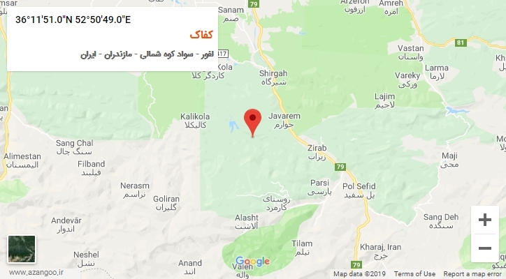 روستای کفاک بر روی نقشه